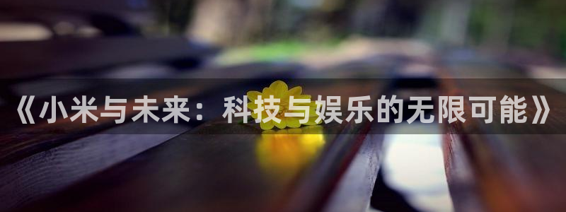 优贝娱乐开户测速：《小米与未来：科技与娱乐的无限可能》
